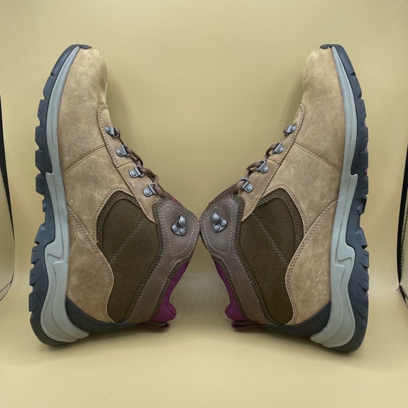 Sz 11 Timberland Mt. Maddsen WP Mid Hiker MD Brown/Full Grain Women Boots NIB - Picture 5 of 8